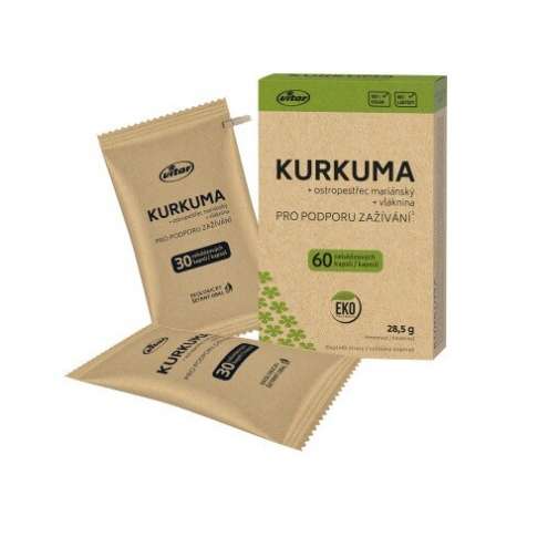 Vitar Kurkuma+ostropestřec EKO - Turmeric + milk thistle ECO cps.60